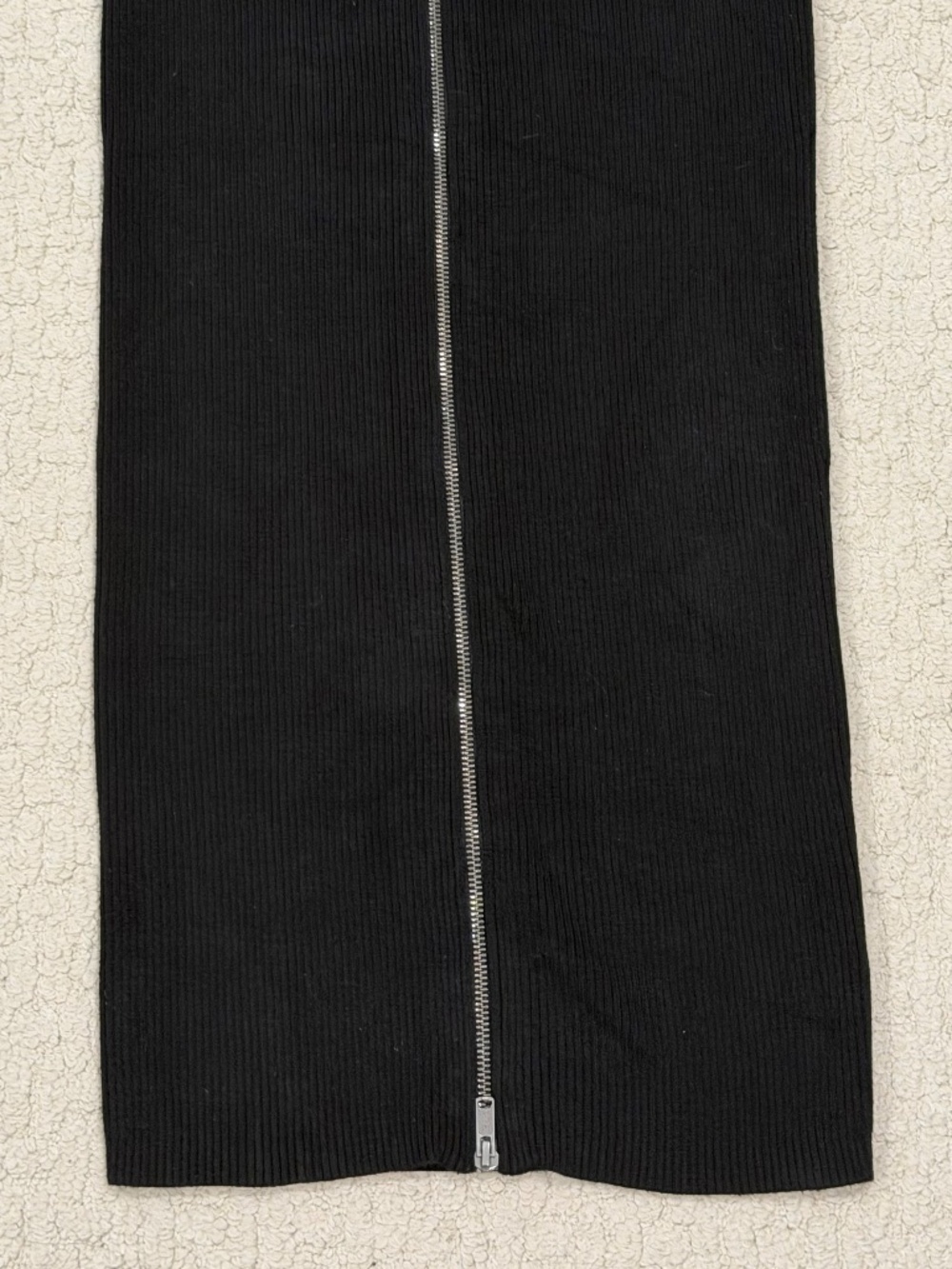 Open Edit Zipper Ribbed Knit Dress Size Small  - Picture 3 of 6